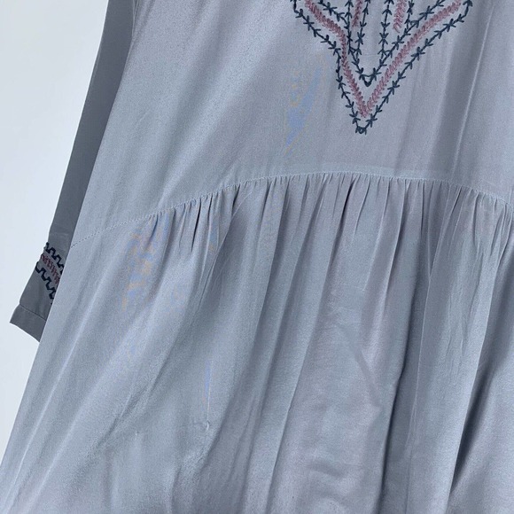 Biya by Johnny Was Silk Blouse Embroidered Women’s Size Large Read Description - Picture 10 of 12